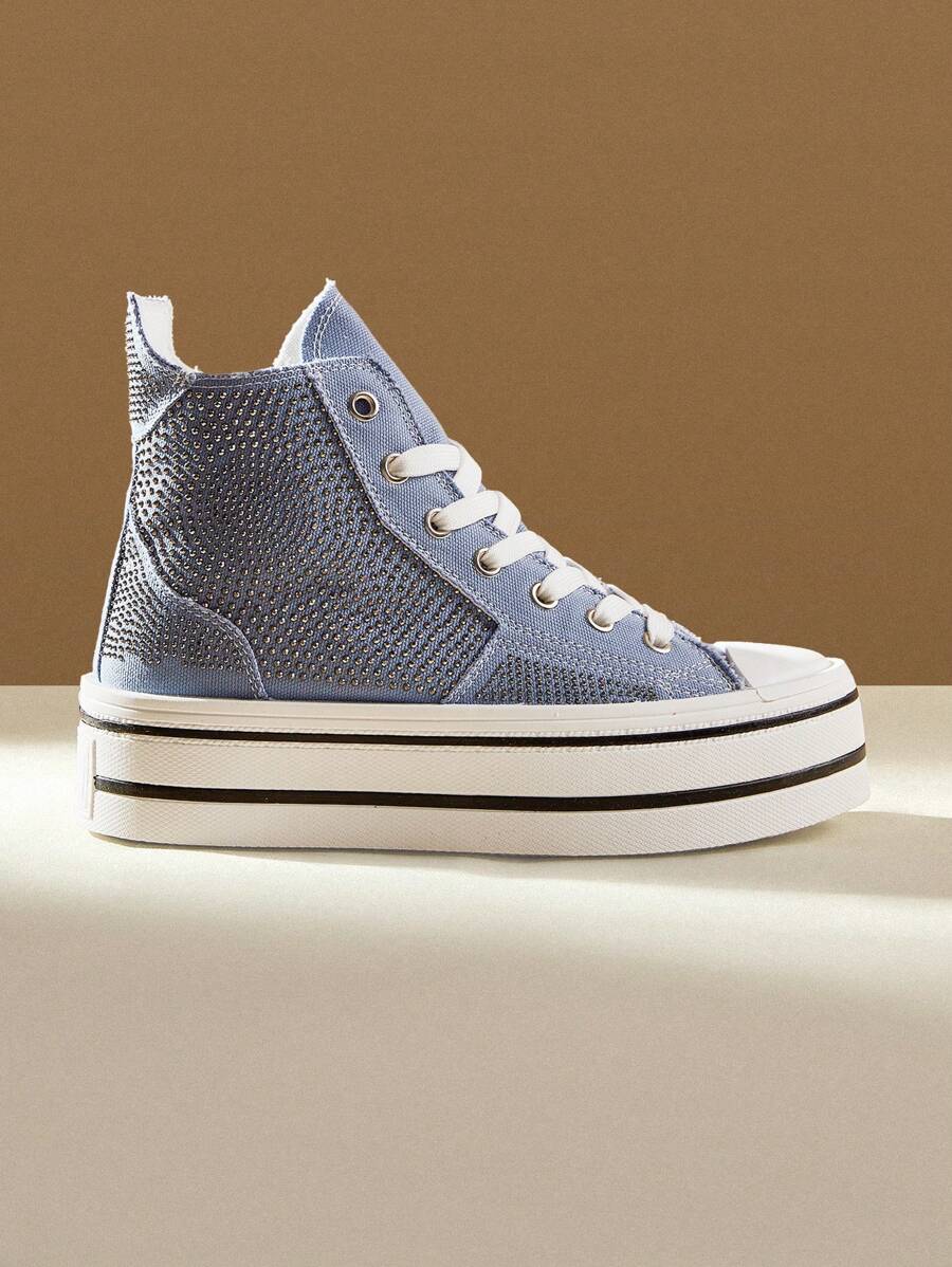 CUCCOO EASI Giày thể thao đế dày thời trang đa năng cho nữ Giày thể thao cho ngày lễ tình nhân - Màu xanh lam - Xem 1