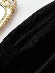 SHEIN LUNE 大码女式纯色长袖前开长款休闲开衫，秋冬