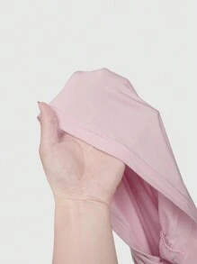 ROMWE Women's Kpop Fashion Casual Rhinestone Heart & Letter Print Asymmetric Neck T-Shirt, For Carnival - Pink - View 5