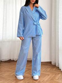 EURMUSE Blue And White Two Pieces - Blue and White - View 3