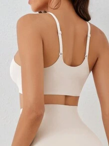 Ocili Leisure Women Spaghetti Strap Backless Solid Color Minimalist Casual Comfortable Underwear