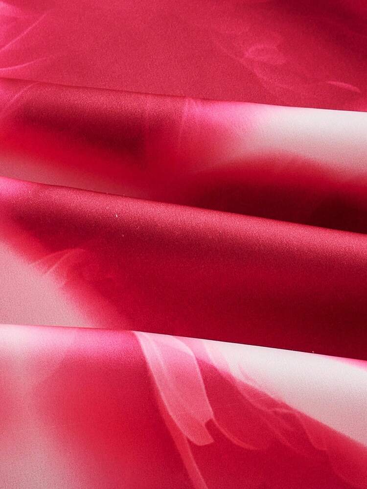 SHEIN Maija Blusa Casual Feminina Estampada em Rosa, Fashion e Versátil para Uso Diário, Primavera/Verão