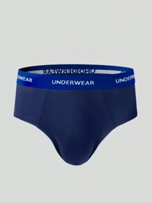 Snug Zone 5pcs Men's Letter Elastic Waistband Briefs - Multicolor - View 5