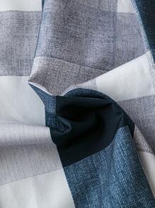 SHEIN X JIMENA & MATEO SHEIN LUNE Plaid Print Collared Button-Front Casual Long Sleeve Shirt Fall Cloth For Women