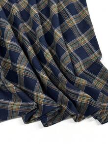 Women's Minimalist Plaid Print Skirt, Casual Daily Wear