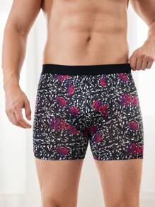 3pcs/Pack Men's Letter Graphic Elastic Waist Boxer Briefs - Multicolor - View 4