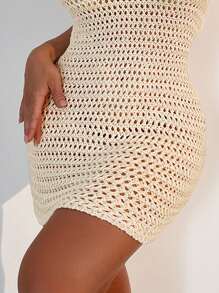 SHEIN Swim Rochie de acoperire cu Halter
