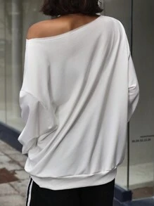 INAWLY Sudadera holgada con mangas largas, estampado digital y hombros caídos para mujeres en otoño e invierno