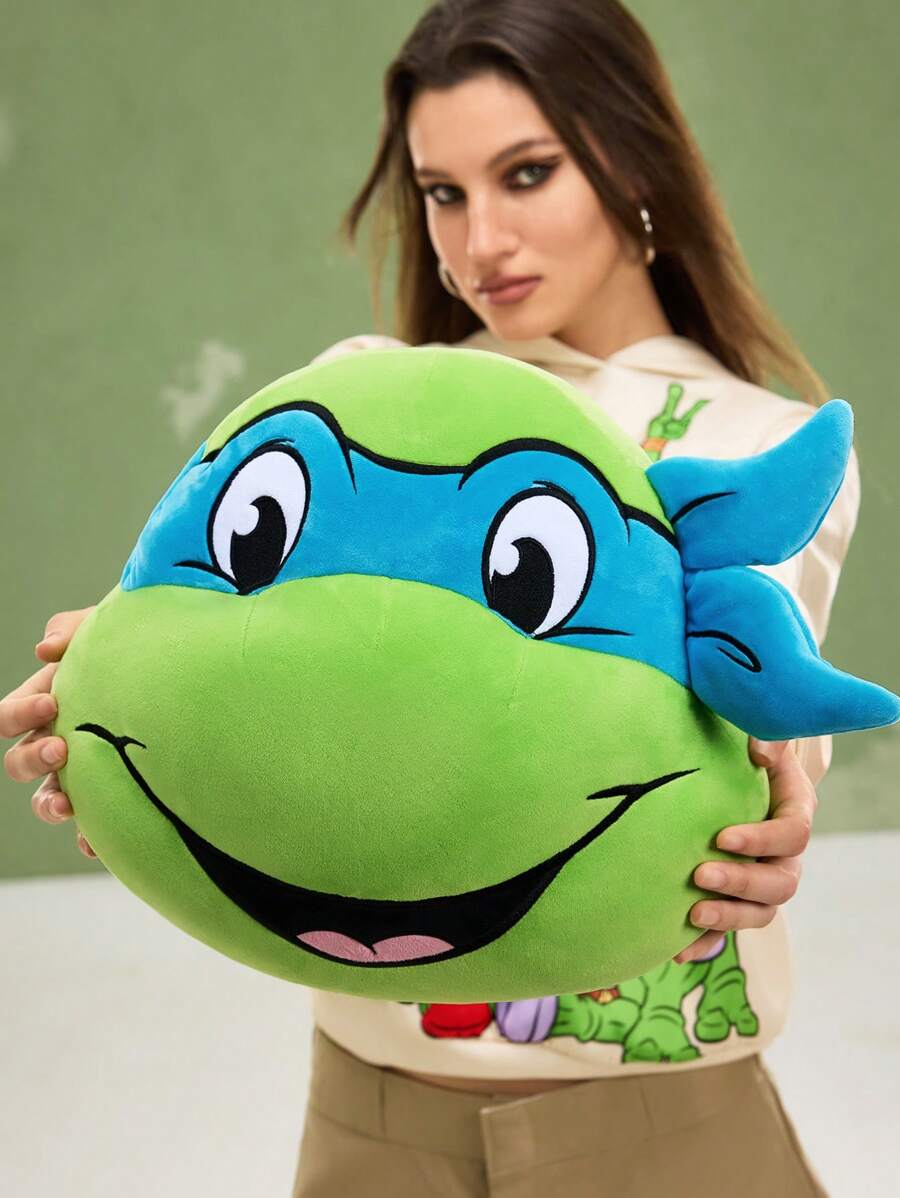 TEENAGE MUTANT NINJA TURTLES | SHEIN Cojín decorativo con bordado de tortuga de dibujos animados