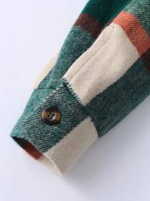 Áo khoác nữ cỡ lớn thời trang giản dị có túi nút, cho mùa đông - Nhiều màu - Xem 7