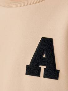 Cozy Pixies 2 件装小男孩恐龙印花柔软针织圆领套头连帽衫和抽绳裤套装