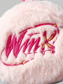 Winx Club X ROMWE Plush Fashion Large Capacity Coin Purse, Valentines - Pink - View 3