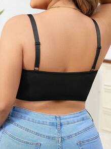1 pezzo Reggiseno con chiusura frontale senza fili per taglie comode - nero - Visualizzare 2