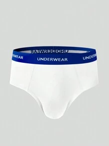 Snug Zone 5pcs Men's Letter Elastic Waistband Briefs - Multicolor - View 7
