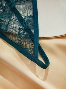 Charlaine 5pcs/Pack Women's Sexy Lace Bow Decor T-Back G-Strings Bow Tie