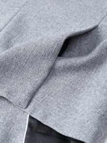 Manfinity Mode Men's Casual Commuting Business Suit Jacket, Autumn - Light Grey - View 6