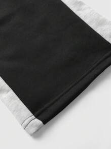 PAVTROS 男士休闲字母印花抽绳连帽衫和运动裤套装，男士运动服，男士两件套服装，男士服装，运动衫和运动裤套装