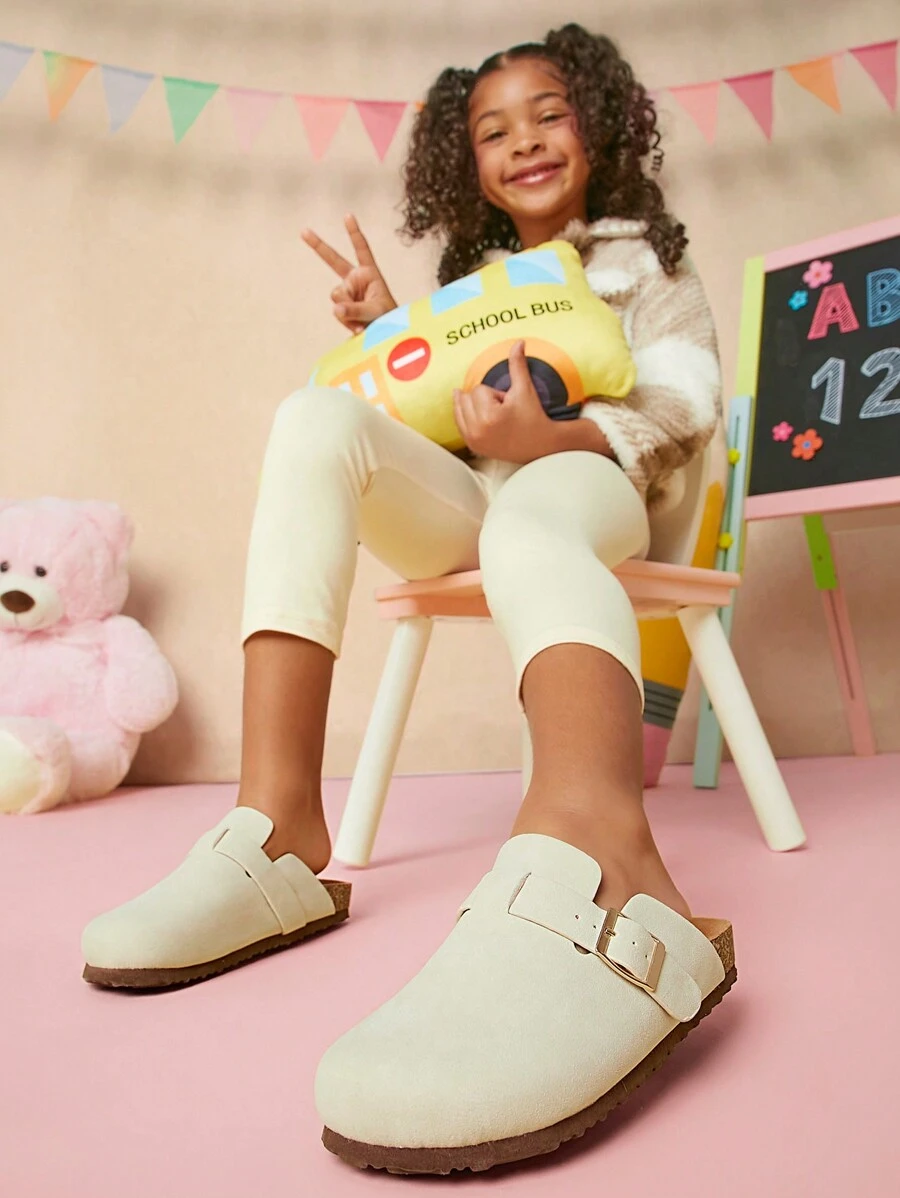 Mini mi Bestseller Children's Classic Lt.Cream Boston Soft Cork Clogs-Lightweight&Comfortable, Easy To Slip On,Timelessly Elegant - Beige - View 1
