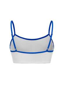 Mr Men Little Miss X SHEIN 2pcs Tween Girl Cartoon & Letter Print Contrast Binding Camisole Lingerie Set