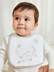 Cozy Pixies Cozy Cub 3 件套婴儿围嘴，灰色大象图案喂食围嘴，多用途 - 彩色 - 查看 8