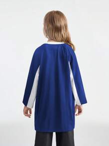 SHEIN Tween Girls Outono Preppy Streetwear Sportswear Blockcore Futebol Camiseta Grande Para Volta Às Aulas
