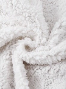 Girls Fashionable Cute Light Purple Rainbow Unicorn Wing Pattern Hooded Thick Fleece Jacket, Autumn/Winter Everyday Wear, Sibling Outfits Matching Outfits (2 Pieces Are Sold Separately) - Multicolor - View 3