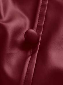 Plus Size Solid Color Wrap Front Split Skirt, Autumn