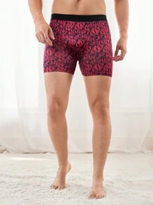 3pcs/Pack Men's Letter Graphic Elastic Waist Boxer Briefs - Multicolor - View 8