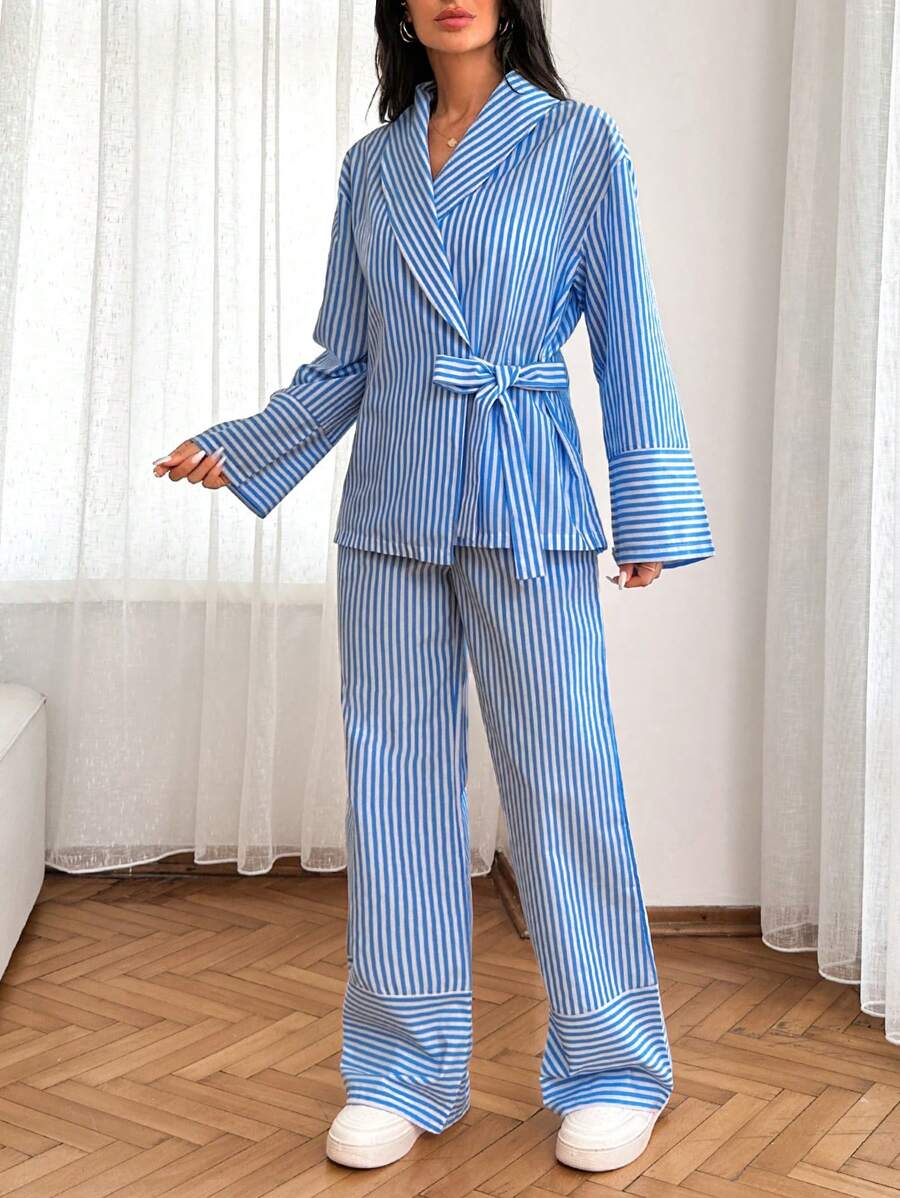 EURMUSE Blue And White Two Pieces - Blue and White - View 1