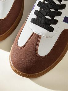 CUCCOO EASI Sneaker sportive casual e comode con colore a contrasto per donne - Castano - Visualizzare 7