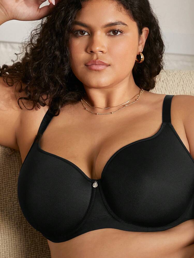 Plus Full Coverage Breathable Mesh Bra