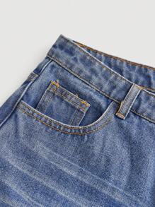 SHEIN Girlism Y2k Vintage Baggy Jeans Wide Leg Denim Pants Harajuku Kpop Streetwear Trousers Retro 2000s Style Spring For Teen Girls, Girls Fall Clothes Back To School Outfits