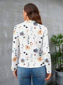 EMERY ROSE 女士花卉印花休闲多用途长袖夹克 - 彩色 - 查看 2