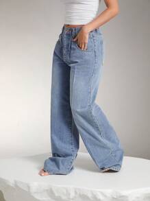 Denimoi Premium Denim Broek Wijde Pijpen Jeans