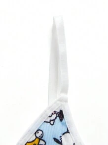 HELLO KITTY AND FRIENDS | SHEIN Tween Girl Cartoon & Letter Print Contrast Binding Comfortable Wireless Bra