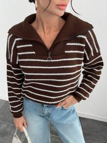 EURMUSE 套头长毛衣 拉链细节 + 395