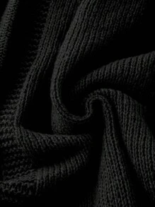 SHEIN LUNE 大码女式纯色长袖前开长款休闲开衫，秋冬