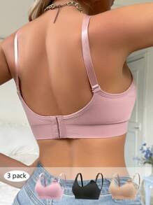 Moonlight&Mama 孕妇纯色细肩带简约休闲胸罩 - 彩色 - 查看 6