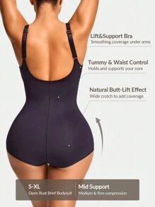SHEIN Shape Body de unicolor con botones elásticos laterales para mujer, verano