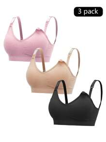 Moonlight&Mama 孕妇纯色细肩带简约休闲胸罩 - 彩色 - 查看 1