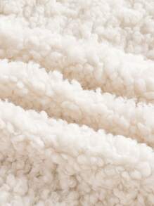 Maija Women's Plain Single-Breasted Loose Fit Faux Shearling Jacket, Autumn/Winter