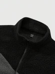 Manfinity Streetrush Veste zippée homme bicolore, manches longues automne/hiver, veste bicolore à manches longues pour sortie, cadeau pour amis, mari, petit-ami