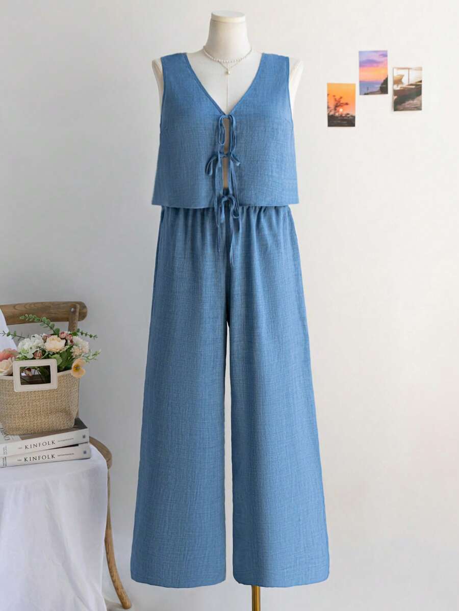 Soleia Quần ống đứng cạp chun hở phía trước nhiều lớp trang trí nơ cho nữ cỡ lớn, trang phục thường ngày cho kỳ nghỉ, trang phục nữ mùa thu và đông, trang phục lễ tạ ơn cho nữ, trang phục hai mảnh mùa thu, trang phục Halloween cho nữ, trang phục dạ hội, bộ đồ mùa thu hai mảnh, quần áo Hippie, bộ đồ đi chơi, có thể mặc trong nhà hoặc ngoài trời, trang phục bãi biển cho nữ, trang phục mùa thu cong, bộ đồ cho phụ nữ Mexico, trang phục cao bồi cho phụ nữ, trang phục xanh lam hoàng gia cho nữ, bộ đồ hai mảnh thường ngày - Màu xanh lam - Xem 1