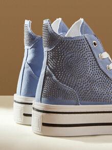 CUCCOO EASI Giày thể thao đế dày thời trang đa năng cho nữ Giày thể thao cho ngày lễ tình nhân - Màu xanh lam - Xem 3