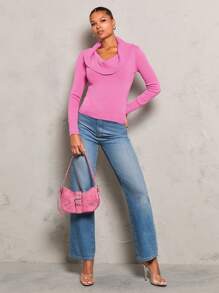 Allurite Turtleneck Slim Fit Women Sweater For Layering
