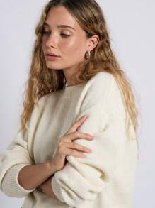 AiiRZ Cropped High Neck Classic Pullover Knit Winter Sweater With Brand Logo Cozy Casual Everyday Loungewear Athleisure Basic