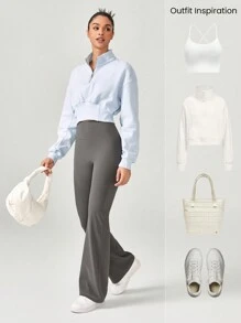 GLOWMODE 31" FeatherFit™ High-Rise Flared Leggings Pants Low Impact Yoga Daily Fall Winter