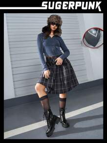 Sugerpunk 女士时尚黑色短靴秋季 - 黑色 - 查看 2