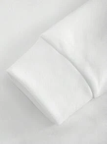 Manfinity EMRG Men's Graphic & Letter Print Hoodie,Raphic Sweatshirt,Fall Men Clothes - White - View 5