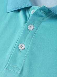 Manfinity Homme Áo thun polo cổ tròn tay ngắn in họa tiết nhân vật mùa hè cho nam, đi làm - Màu xanh nhạt - Xem 7